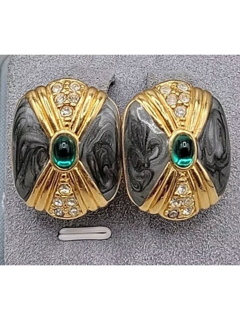 Vtg Kenneth Lane for Avon Duchess of Windsor Panther Collection Post Earrings